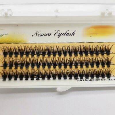 European and American machine-pressed 20D hot-melt cluster lashes for self-application, 30D fine stems non-scattering roots, curled 40D three-dimensional big-eye effect