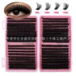 Cross-border European and American DIY eyelash book large capacity 30D40D mixed thick curly cluster segment false eyelash set