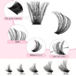 European and American cross-border bestseller false eyelash set 50D/80D/100D single cluster segmented 3D eyelashes wild fluffy