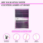 European and American cross-border best-selling DIY eyelash glue set, natural and thick 280 clusters segmented flower false eyelashes wholesale