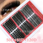 Amazon cross-border DIY single-cluster false eyelashes 50D+80D+120D mixed 250 clusters curly false eyelashes