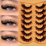 Cross-border false eyelashes, European and American style, 7 pairs, thick and curly 5D messy style, one-piece European and American fox-style slanting