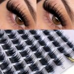 Cross-border 40D brown segment false eyelashes mixed DIY large capacity thick curly self-lash hot melt cluster manufacturer