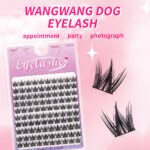 Large capacity segmented false eyelashes, European and American comic Barbie, lazy person camera-ready, thick and ultra-fine stem single cluster eyelashes wholesale