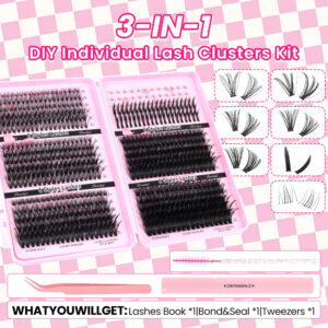 30P-100P Mixed Eyelash Book Wholesale Factory Single Cluster Natural Clear Segmented Idol False Eyelashes Curled