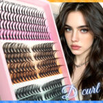 Amazon cross-border European, American, and Asian clustered thick false eyelashes, segmented curled realistic lashes DIY lashes