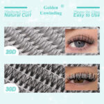 European and American cross-border bestseller Amazon 20D30D lash book set large capacity DIY segmented hot melt lash clusters