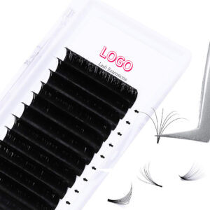 Single flat lashes for planting and lash extension, cross-border, double-tipped air flat lashes, densely arranged with curl, flatness, and dense arrangement