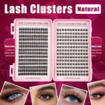 Cross-border e-commerce eyelash book segmented false eyelashes wheat spike trilogy cluster lashes thick curly self-lash extension