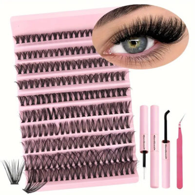 DIYlash Hot Melt 30D 40D 80D Ten Rows Mixed Cluster Segmented False Lashes Curled European and American Light and Natural