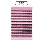 Cross-border segmented hot-melt lash clusters, large capacity DIY segmented single-cluster dense curly black stem self-applied eyelashes