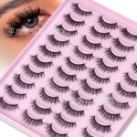 European and American cross-border Amazon best-selling false eyelashes, twenty pairs per pack, imitation mink, thick and curly, Russian curl, large capacity
