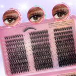 Cross-border bestseller, foreign trade single-cluster segmented DIY natural thick false eyelashes, large-capacity lash book, self-applied eyelashes