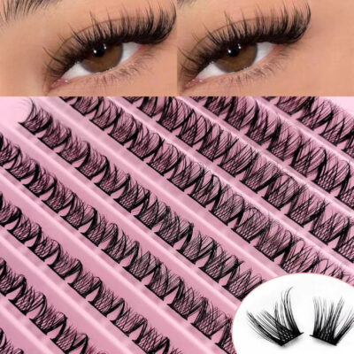 Cross-border DIY single-cluster self-applied false eyelashes, mixed pack, thick and curly, segmented cluster false eyelashes