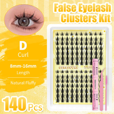Cross-border best-selling false eyelashes mixed large capacity D-curled European and American thick autumn maple leaf self-adhesive eyelash glue set