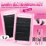 Cross-border 80D100DD Curl Single Cluster False Lashes Thick and Curled Extension 12-20mm DIY Segmented Fluffy Lashes