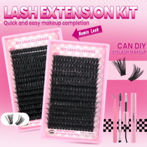 Cross-border 80D100DD Curl Single Cluster False Lashes Thick and Curled Extension 12-20mm DIY Segmented Fluffy Lashes