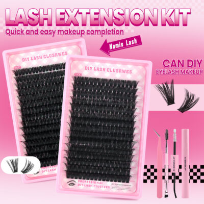 Cross-border 80D100DD Curl Single Cluster False Lashes Thick and Curled Extension 12-20mm DIY Segmented Fluffy Lashes