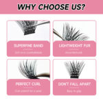 Amazon Hot Selling DIY Segmented D-Curl False Lashes Thick and Curly Self-Lash Extension Kit Cross-Border In Stock Long and Slim