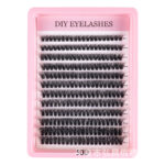 Hot-selling Amazon cross-border EU/US fake eyelash set 30D 40D 50D 60D 80D single-cluster 3D hot-melt flower lashes