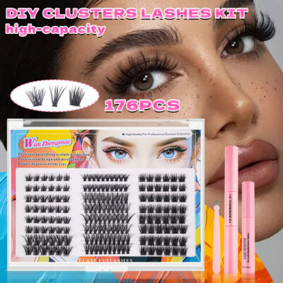 24 Rows Cross-border Hot-selling DIY Cluster Lashes False Eyelashes Mixed Assortment Set for Export