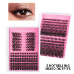 Cross-border new DIY single cluster lashes 30/40/50D European and American false eyelashes with eyelash curler set factory wholesale