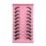 Cross-border best-selling large-capacity one-piece false eyelashes with black stem, thick, curly, fox-style false eyelashes, pair hair source factory