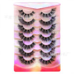 Cross-border bestseller European and American style false eyelashes 7 pairs set, thick natural curly, cross-border source factory false eyelashes
