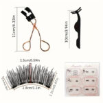Cross-border bestseller Amazon temu five-magnet quantum magnetic eyelash set, European and American style magnetic eyelashes in stock