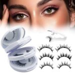Cross-border best-selling magnetic eyelashes, little devil natural style, glue-free, reusable, upgraded magnetic false eyelashes