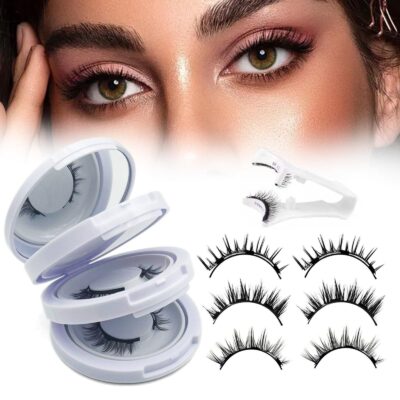 Cross-border best-selling magnetic eyelashes, little devil natural style, glue-free, reusable, upgraded magnetic false eyelashes