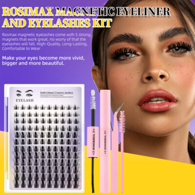 European and American cross-border best-selling false eyelashes, realistic and thick DIY eyelashes, segmented single-cluster lash extension wholesale