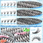 European and American cross-border hot wholesale glue type single cluster DIY segmented extra long false eyelashes book