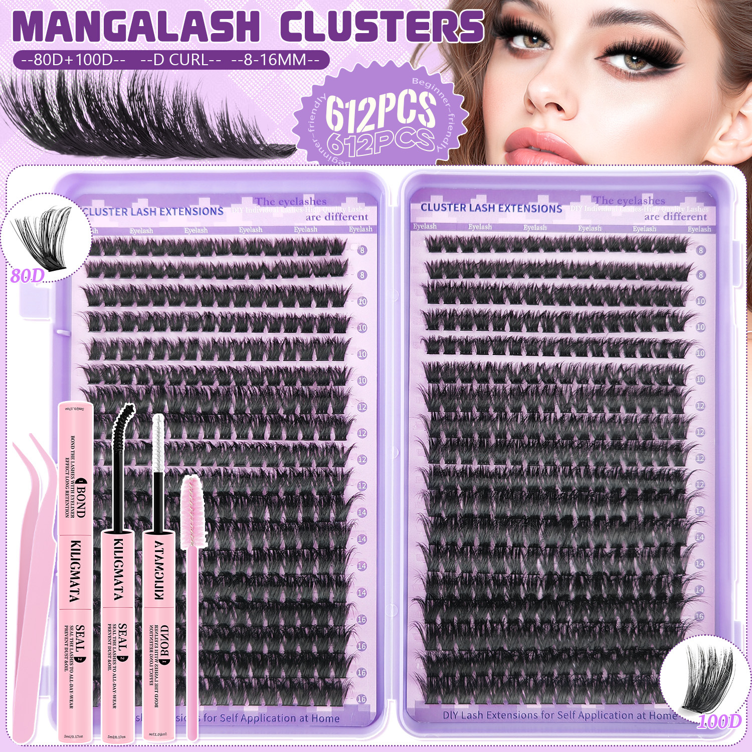 o1cn01mzg3mi1pvyfjd7ag3 2219025691847 0 cib.jpg Overseas cross-border hot-selling large-capacity eyelash book tool set, thick DIY segmented bestseller 80D100D eyelash book