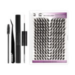 European and American cross-border new 168 clusters slanting single cluster flower lashes natural soft self-lamination segmented DIY eyelash set