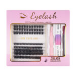 Messy Style Hot Melt Cluster Lashes 3D Single Cluster Eyelashes 80D Planting False Lashes Cross-border Natural Thick European and American DIY Self-adhesive