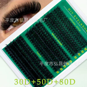 EU/US Cross-border False Eyelash Set 30D 50D 60D 80D Natural Thick DIY False Eyelashes 300 Clusters Large Capacity