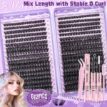 Cross-border best-selling DIY segmented false eyelash kit, Amazon hot-selling large-capacity lash book, voluminous false eyelashes