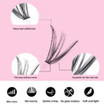 Cross-border bestseller 1000 clusters large capacity eyelash book DIY single cluster flower lashes natural thick D curl segmented false eyelashes
