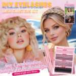 Overseas trade cross-border natural thick CD curve mixed single cluster false eyelashes, simulation daily makeup segmented flower eyelashes