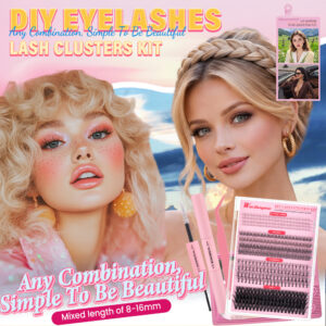 Overseas trade cross-border natural thick CD curve mixed single cluster false eyelashes, simulation daily makeup segmented flower eyelashes