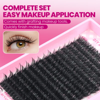 Cross-border 80D100DD Curl Single Cluster False Lashes Thick and Curled Extension 12-20mm DIY Segmented Fluffy Lashes