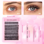 Cross-border bestseller large capacity mixed single cluster flower false eyelash set DIY segmented thick curly eyelashes