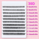 Cross-border bestseller 30-100D cluster lashes, factory stable supply, European and American segmented curly