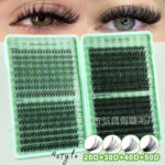 European and American cross-border best-selling false eyelash set 640 clusters hot melt flower lashes 20D30D40D50D large capacity 32 rows