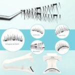 Cross-border Europe and America Amazon hot-selling magnetic false eyelashes with three magnets upgraded natural thick and easy-to-apply eyelashes wholesale