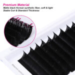 Single flat lashes for planting and lash extension, cross-border, double-tipped air flat lashes, densely arranged with curl, flatness, and dense arrangement