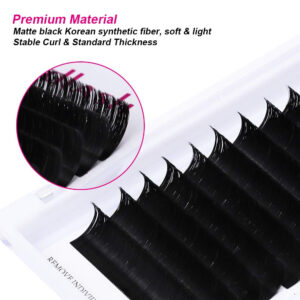 Single flat lashes for planting and lash extension, cross-border, double-tipped air flat lashes, densely arranged with curl, flatness, and dense arrangement