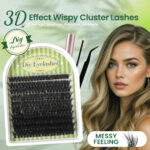 Cross-border bestseller 120-cluster segmented false eyelash set, European and American style C-curled, natural and dense, exquisite boxed lashes