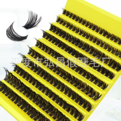 80D cluster lashes factory cross-border stable supply, European and American segmented eyelashes, single cluster lashes for outer corners